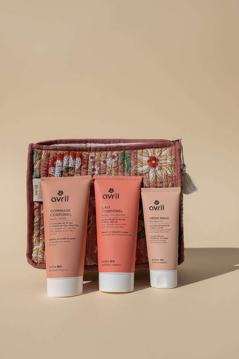 Trousse de toilette triangle Jaipur - Coffret trio corporel