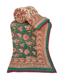 Dessus de lit boutis en coton matelassé imprimé à la main selon la technique du block print, confection artisanale en Inde par Umanari